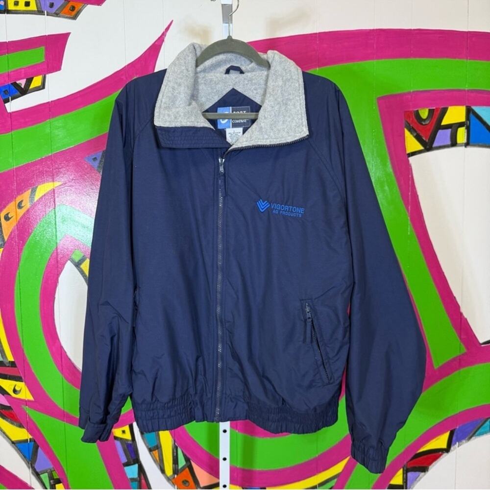Port & Co, Vigortone Navy Blue Jacket. Size Large. Excellent condition!